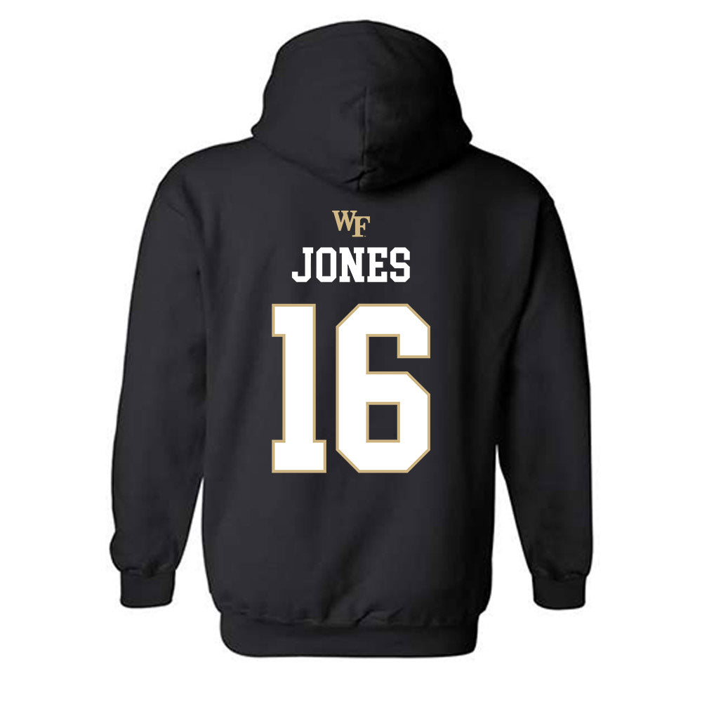 Wake Forest - NCAA Baseball : Evan Jones - Generic Sports Shersey Hooded Sweatshirt-1