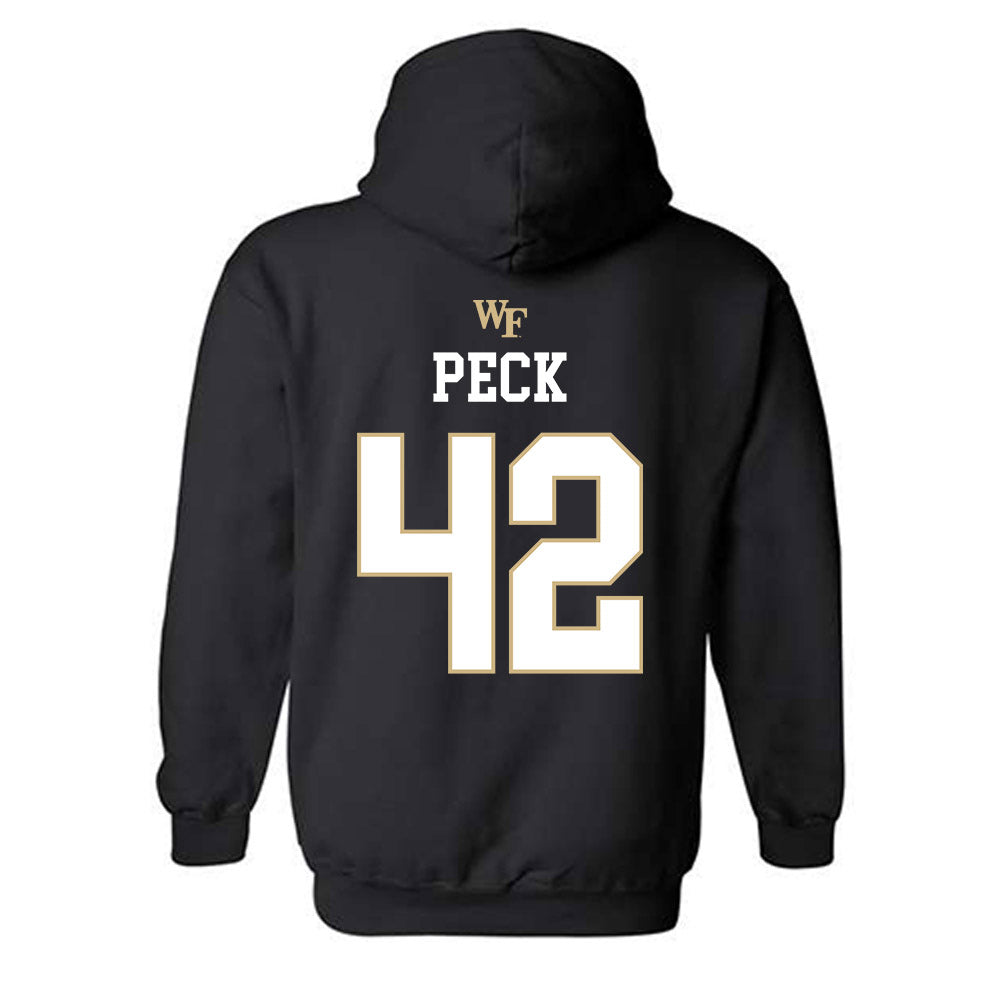 Wake Forest - NCAA Baseball : Alexander Peck - Generic Sports Shersey Hooded Sweatshirt-1