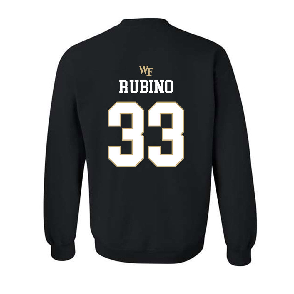 Wake Forest - NCAA Baseball : Nick Rubino - Generic Sports Shersey Crewneck Sweatshirt-1