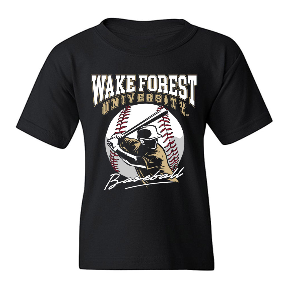 Wake Forest - NCAA Baseball : Logan D'Amico - Generic Sports Shersey Youth T-Shirt-0