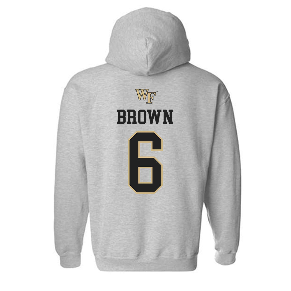 Wake Forest - NCAA Women's Soccer : Dempsey Brown - Generic Sports Shersey Hooded Sweatshirt-1