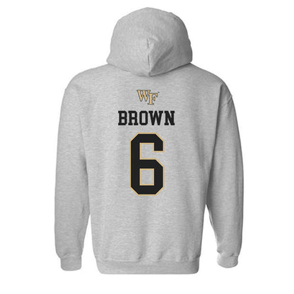 Wake Forest - NCAA Women's Soccer : Dempsey Brown - Generic Sports Shersey Hooded Sweatshirt-1