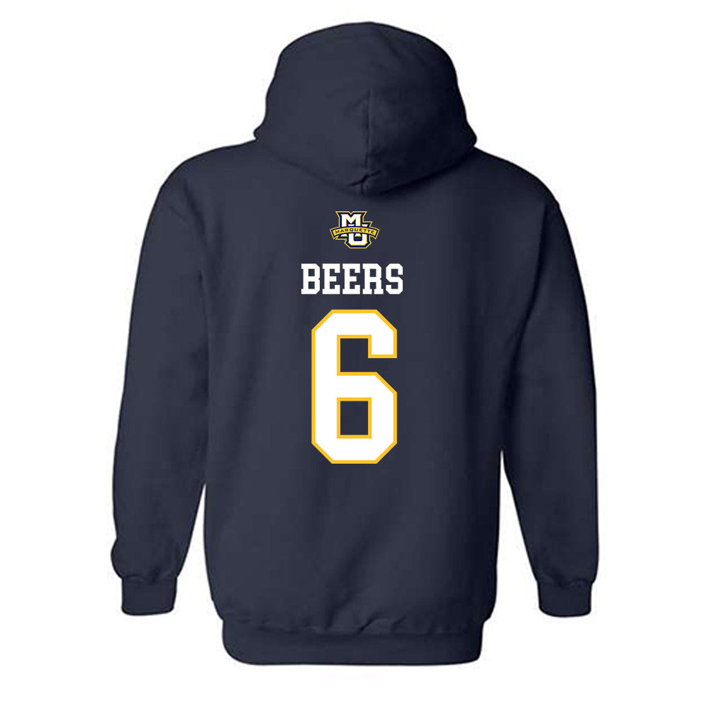 Marquette - NCAA Women's Volleyball : Alicia Beers - Sports Shersey Hooded Sweatshirt-1