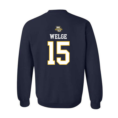 Marquette - NCAA Women's Volleyball : Molly Welge - Sports Shersey Crewneck Sweatshirt-1