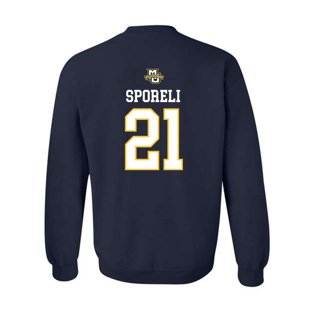 Marquette - NCAA Women's Volleyball : Berrak Sporeli - Sports Shersey Crewneck Sweatshirt-1