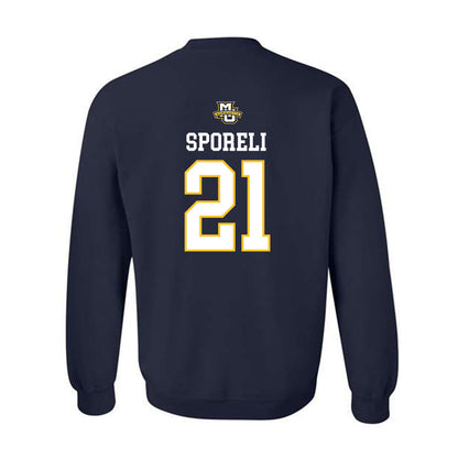 Marquette - NCAA Women's Volleyball : Berrak Sporeli - Sports Shersey Crewneck Sweatshirt-1