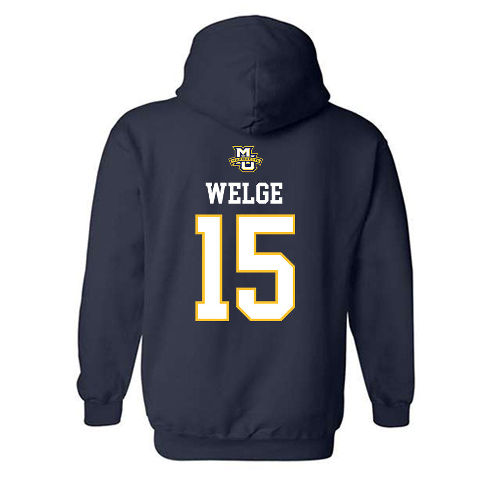 Marquette - NCAA Women's Volleyball : Molly Welge - Sports Shersey Hooded Sweatshirt-1