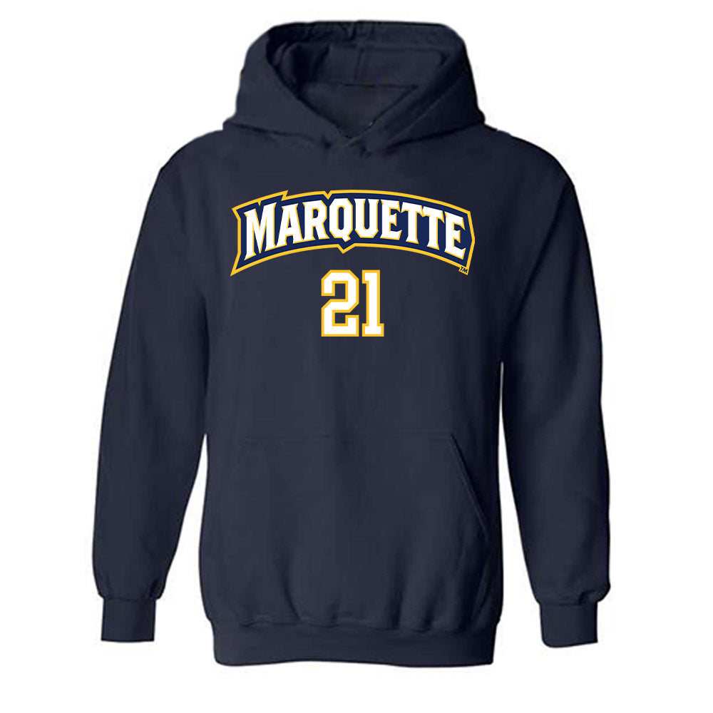 Marquette - NCAA Women's Volleyball : Berrak Sporeli - Sports Shersey Hooded Sweatshirt-0