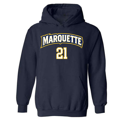 Marquette - NCAA Women's Volleyball : Berrak Sporeli - Sports Shersey Hooded Sweatshirt-0