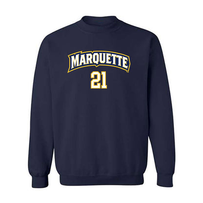 Marquette - NCAA Women's Volleyball : Berrak Sporeli - Sports Shersey Crewneck Sweatshirt-0