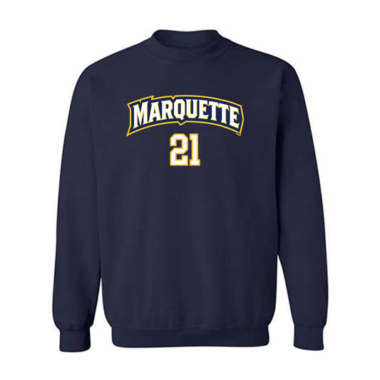 Marquette - NCAA Women's Volleyball : Berrak Sporeli - Sports Shersey Crewneck Sweatshirt-0