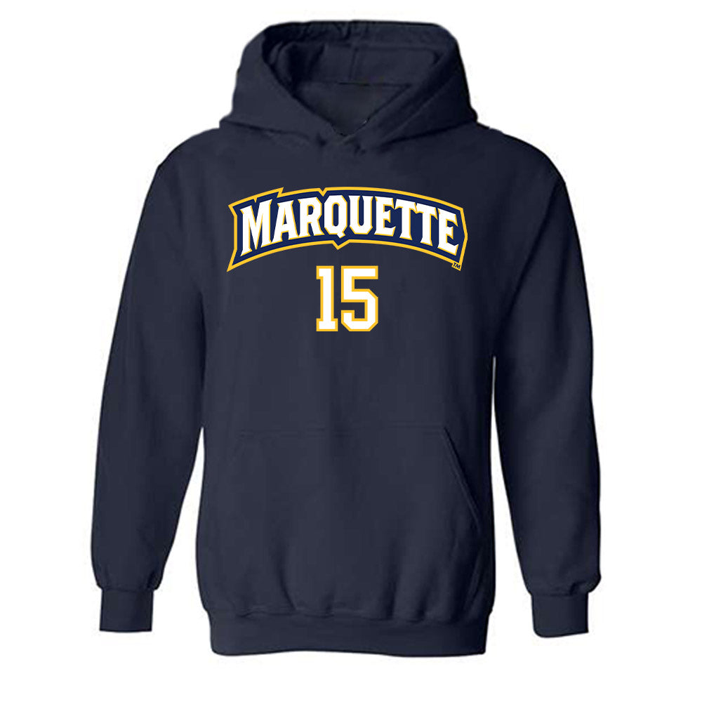 Marquette - NCAA Women's Volleyball : Molly Welge - Sports Shersey Hooded Sweatshirt-0