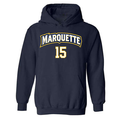 Marquette - NCAA Women's Volleyball : Molly Welge - Sports Shersey Hooded Sweatshirt-0