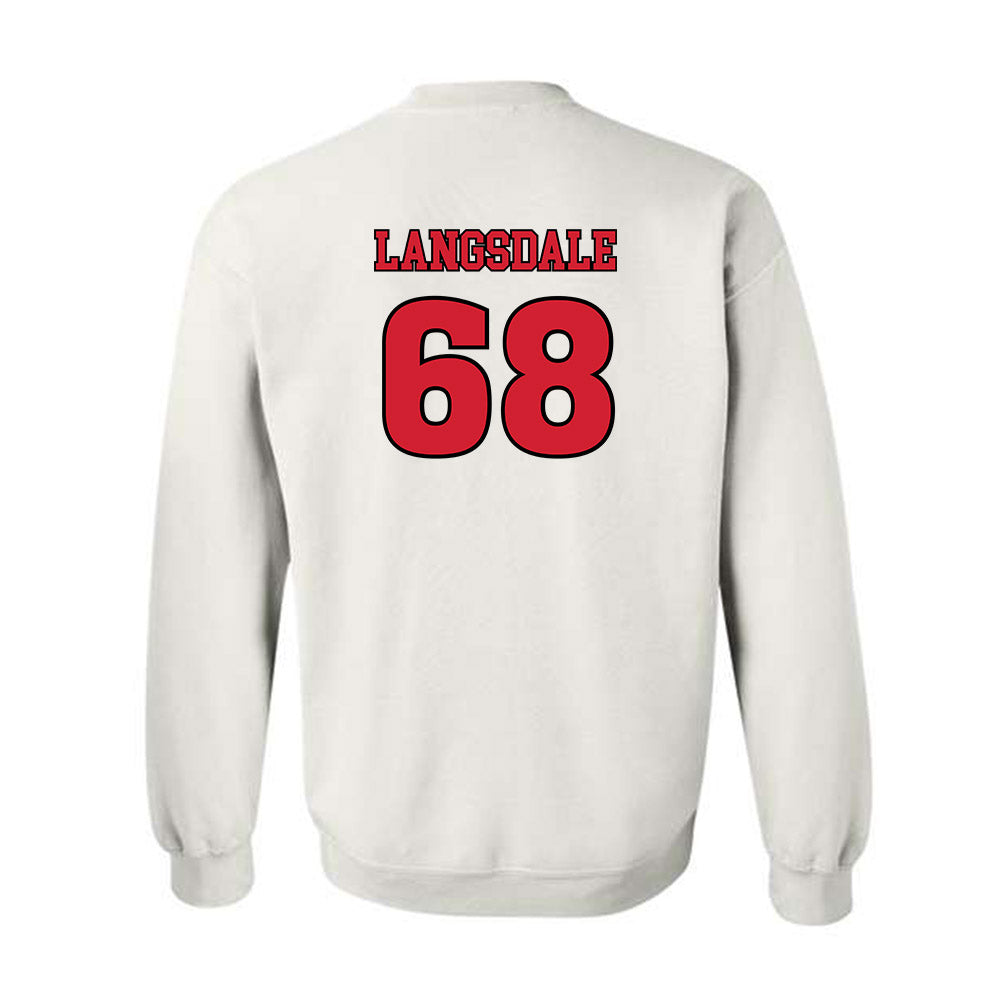 Rutgers - NCAA Football : Ryder Langsdale - Sports Shersey Crewneck Sweatshirt-1