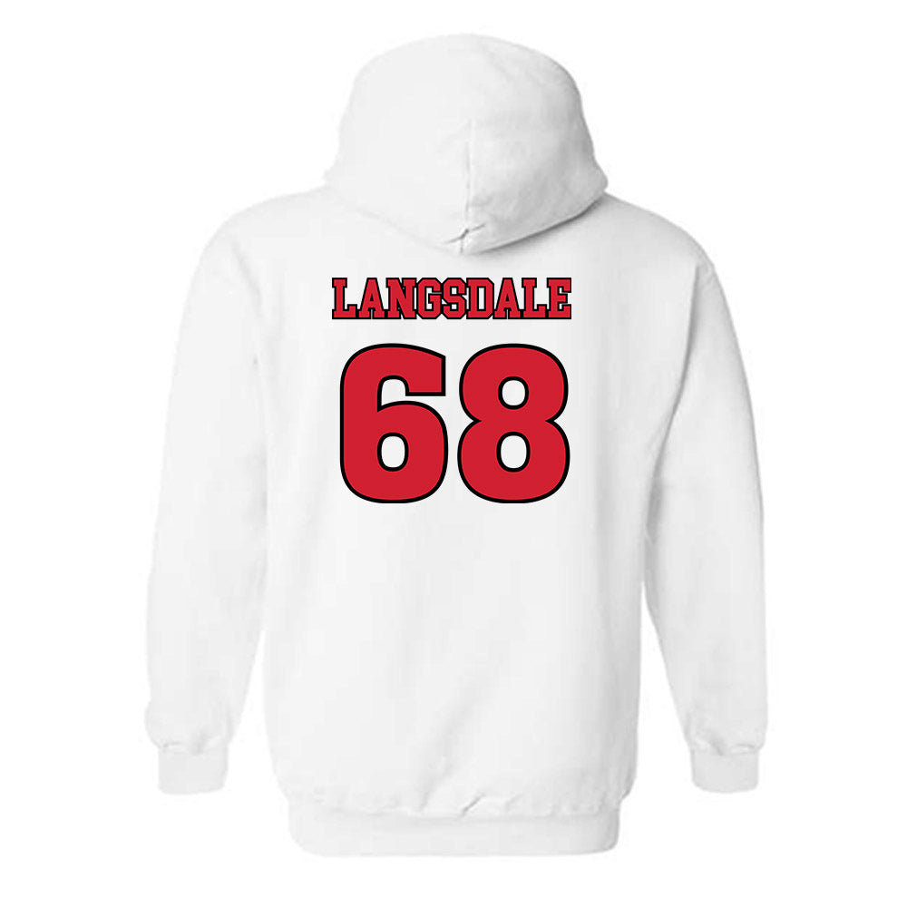 Rutgers - NCAA Football : Ryder Langsdale - Sports Shersey Hooded Sweatshirt-1