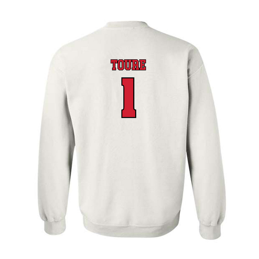 Rutgers - NCAA Football : Famah Toure - Sports Shersey Crewneck Sweatshirt-1