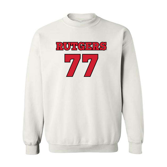 Rutgers - NCAA Football : Kenny Jones Jr - Sports Shersey Crewneck Sweatshirt-0