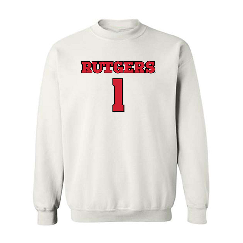 Rutgers - NCAA Football : Famah Toure - Sports Shersey Crewneck Sweatshirt-0