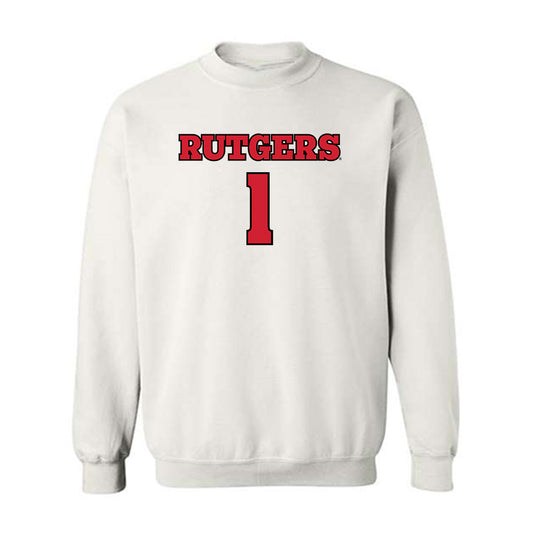 Rutgers - NCAA Football : Famah Toure - Sports Shersey Crewneck Sweatshirt-0
