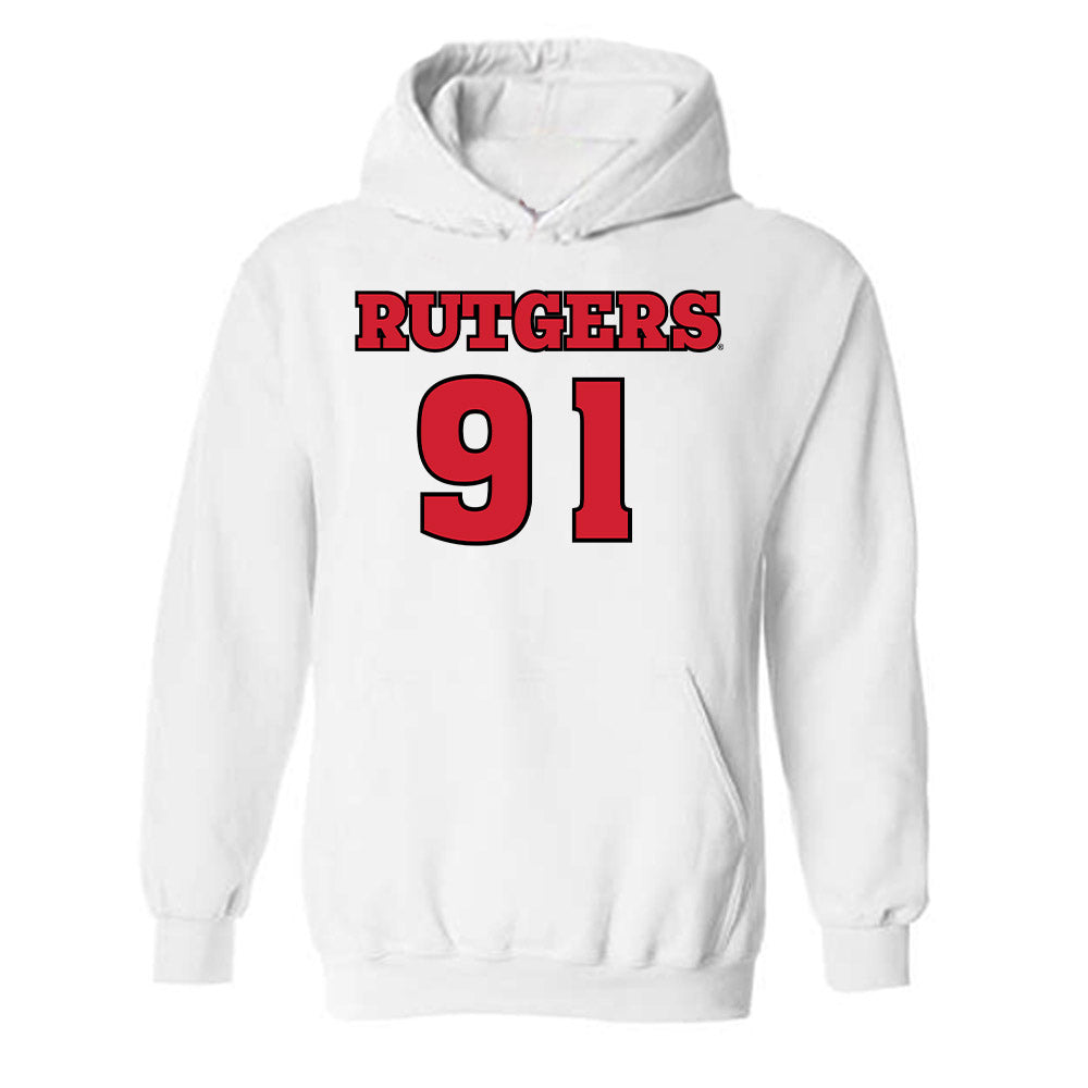 Rutgers - NCAA Football : Jaedin Lee - Sports Shersey Hooded Sweatshirt-0