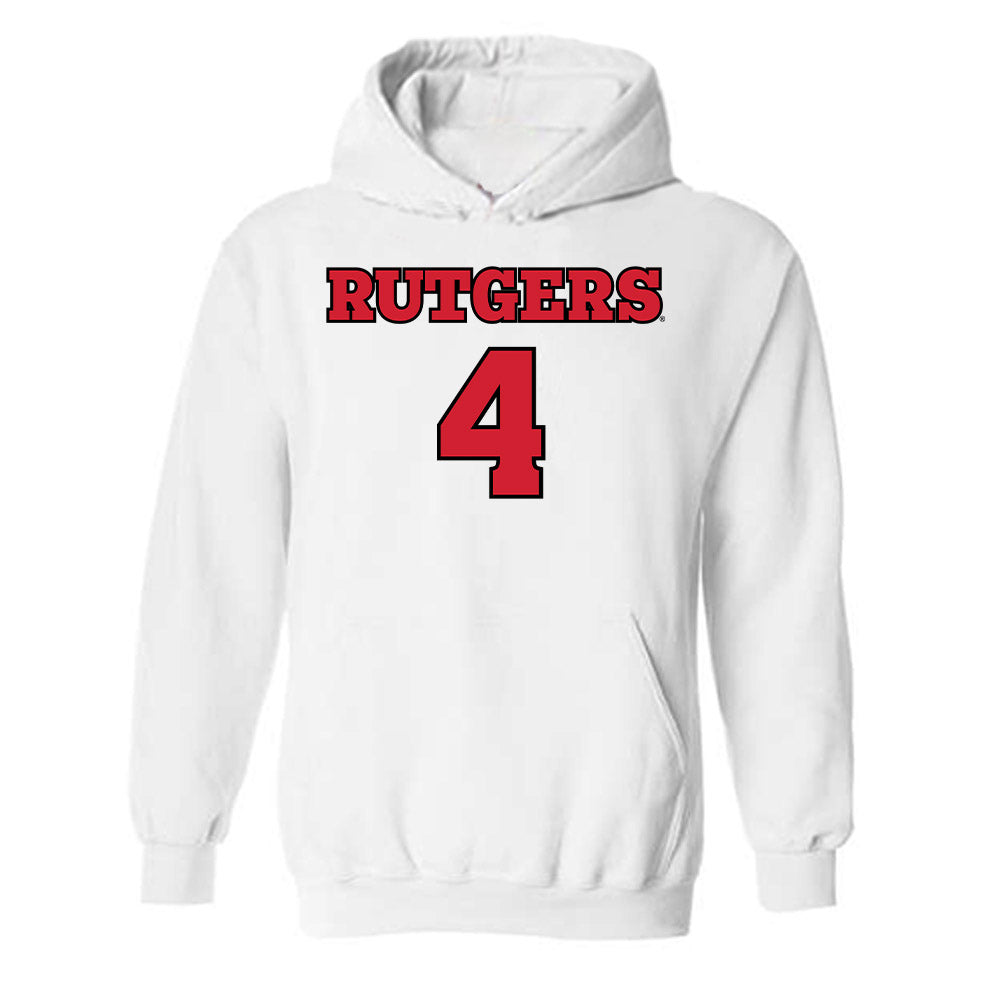 Rutgers - NCAA Football : Jourdin Houston - Sports Shersey Hooded Sweatshirt-0