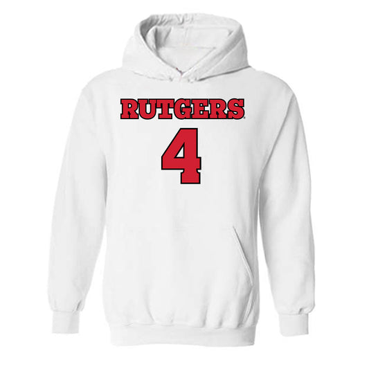 Rutgers - NCAA Football : Jourdin Houston - Sports Shersey Hooded Sweatshirt-0