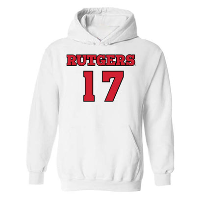 Rutgers - NCAA Football : MJ Johnson - Sports Shersey Hooded Sweatshirt-0