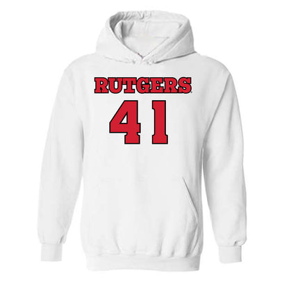 Rutgers - NCAA Football : Riley Wingate - Sports Shersey Hooded Sweatshirt-0