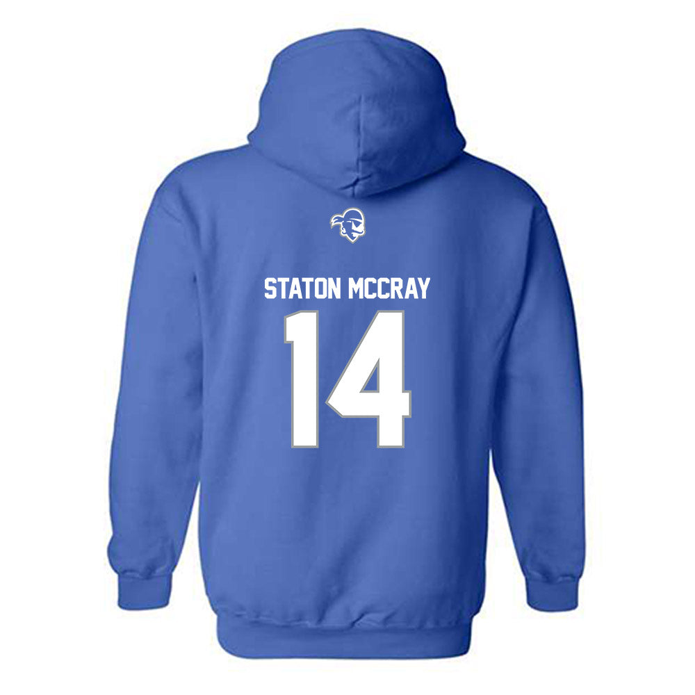 Seton Hall - NCAA Men's Basketball : AJ Staton McCray - Classic Shersey Hooded Sweatshirt-1
