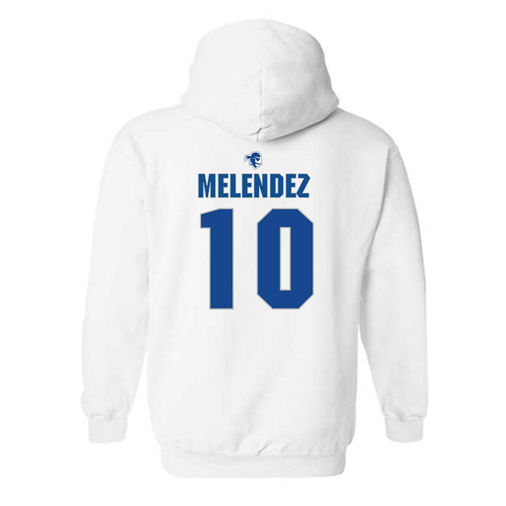 Seton Hall - NCAA Softball : Tiffany Melendez - Fashion Shersey Hooded Sweatshirt-1