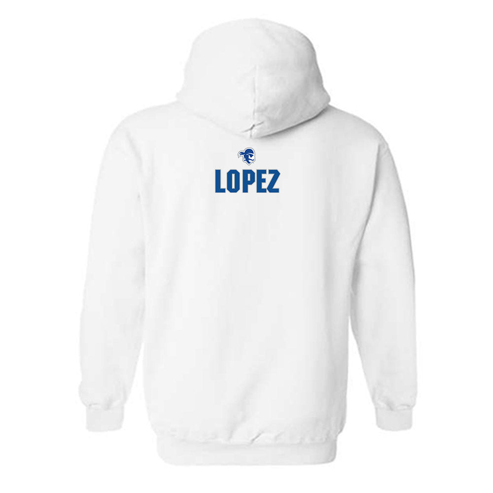 Seton Hall - NCAA Women's Cross Country : Destiny Lopez - Fashion Shersey Hooded Sweatshirt-1
