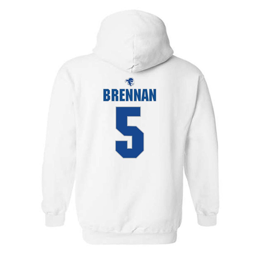 Seton Hall - NCAA Softball : Katey Brennan - Fashion Shersey Hooded Sweatshirt-1