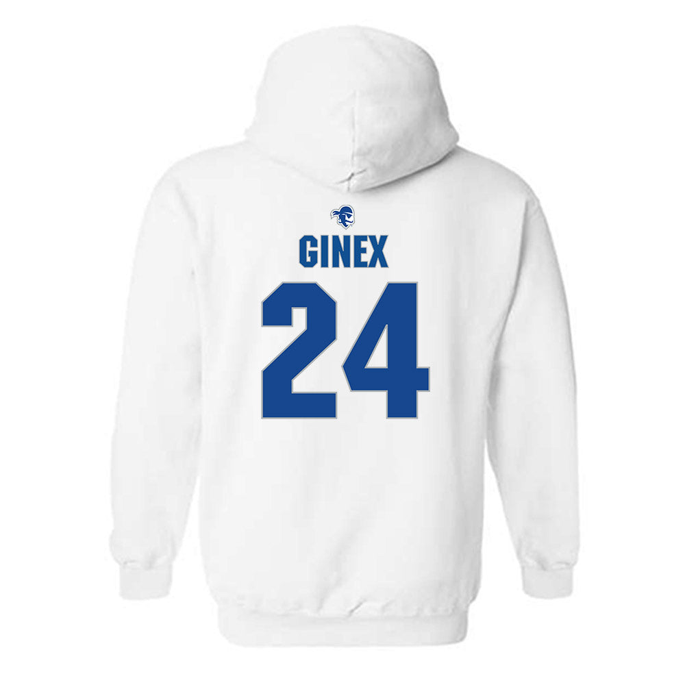 Seton Hall - NCAA Softball : Christina Ginex - Fashion Shersey Hooded Sweatshirt-1