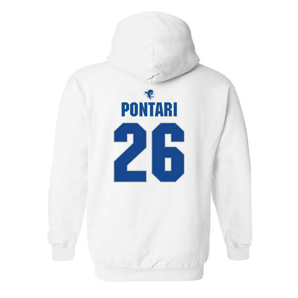 Seton Hall - NCAA Baseball : Matt Pontari - Fashion Shersey Hooded Sweatshirt-1