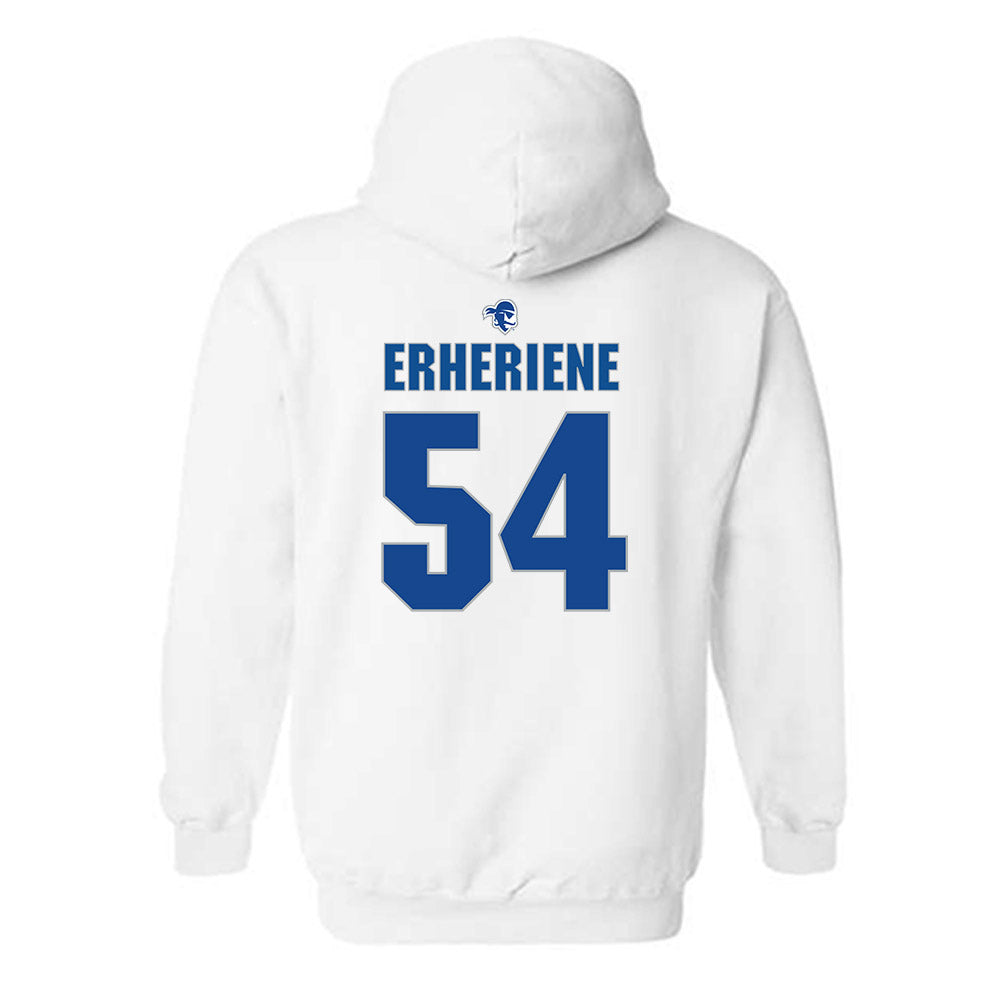 Seton Hall - NCAA Men's Basketball : Godswill Erheriene - Fashion Shersey Hooded Sweatshirt-1