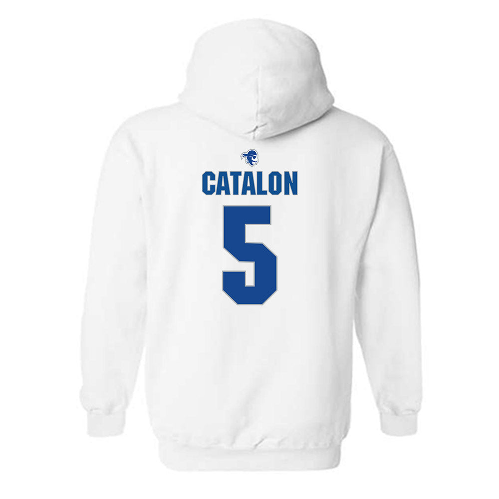 Seton Hall - NCAA Women's Basketball : Savannah Catalon - Fashion Shersey Hooded Sweatshirt-1