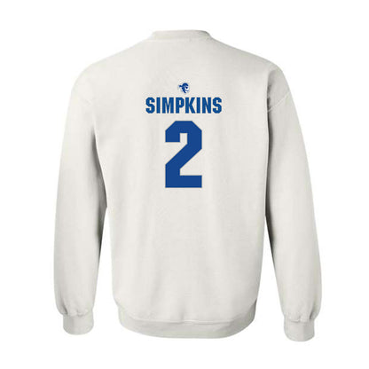 Seton Hall - NCAA Men's Basketball : Tajuan Simpkins - Fashion Shersey Crewneck Sweatshirt-1