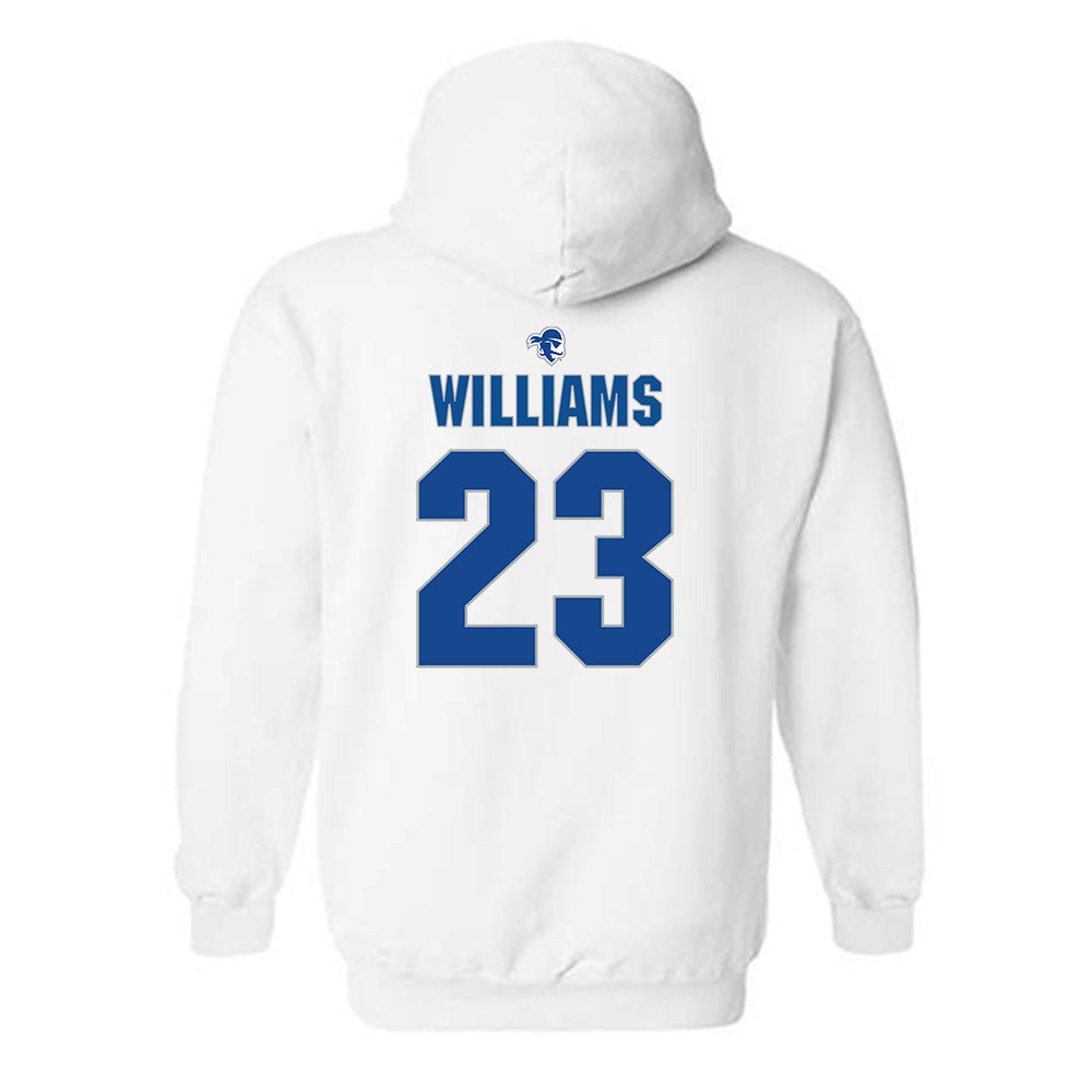 Seton Hall - NCAA Men's Basketball : Michael Williams - Fashion Shersey Hooded Sweatshirt-1