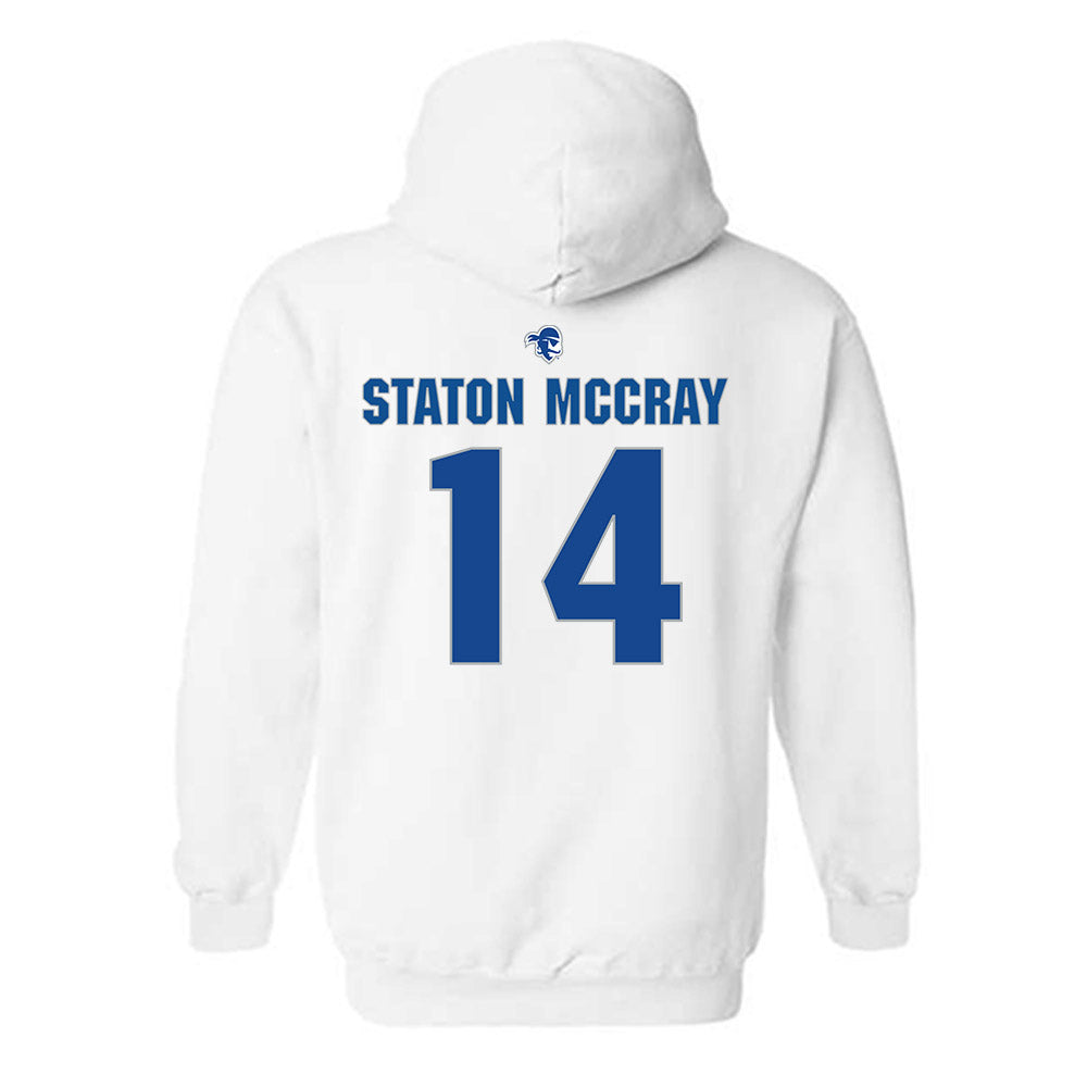 Seton Hall - NCAA Men's Basketball : AJ Staton McCray - Fashion Shersey Hooded Sweatshirt-1
