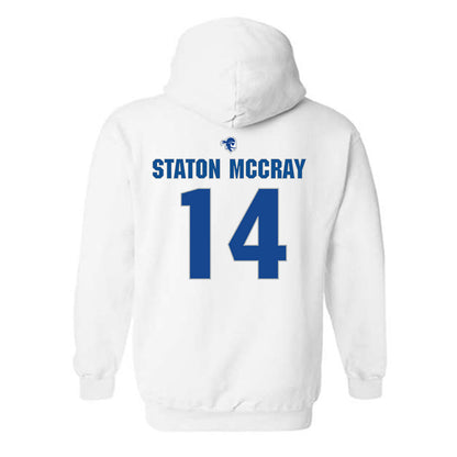 Seton Hall - NCAA Men's Basketball : AJ Staton McCray - Fashion Shersey Hooded Sweatshirt-1
