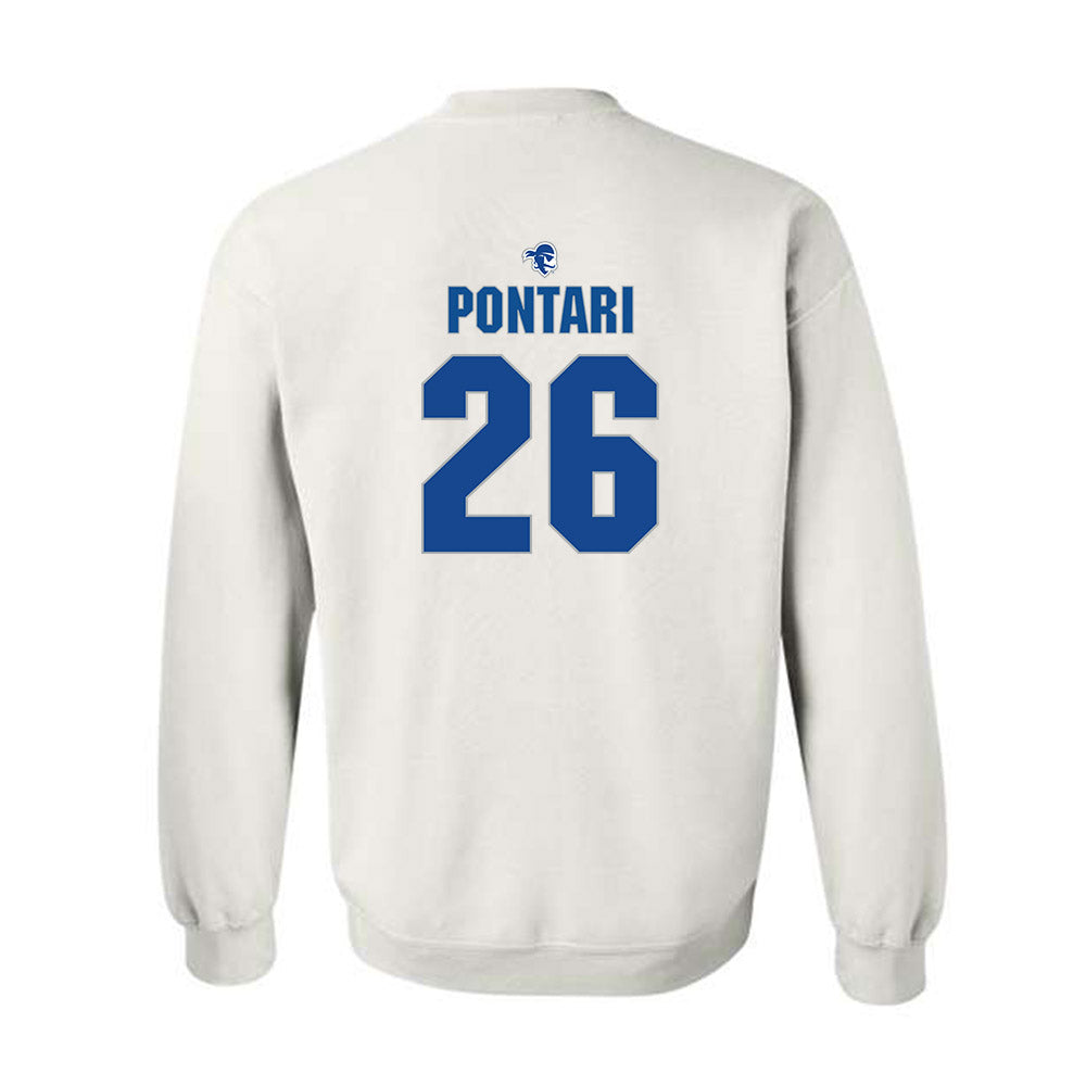Seton Hall - NCAA Baseball : Matt Pontari - Fashion Shersey Crewneck Sweatshirt-1
