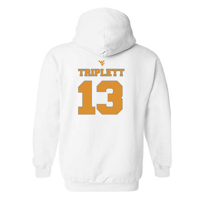 West Virginia - NCAA Football : Kedrick Triplett - Generic Sports Shersey Hooded Sweatshirt-1