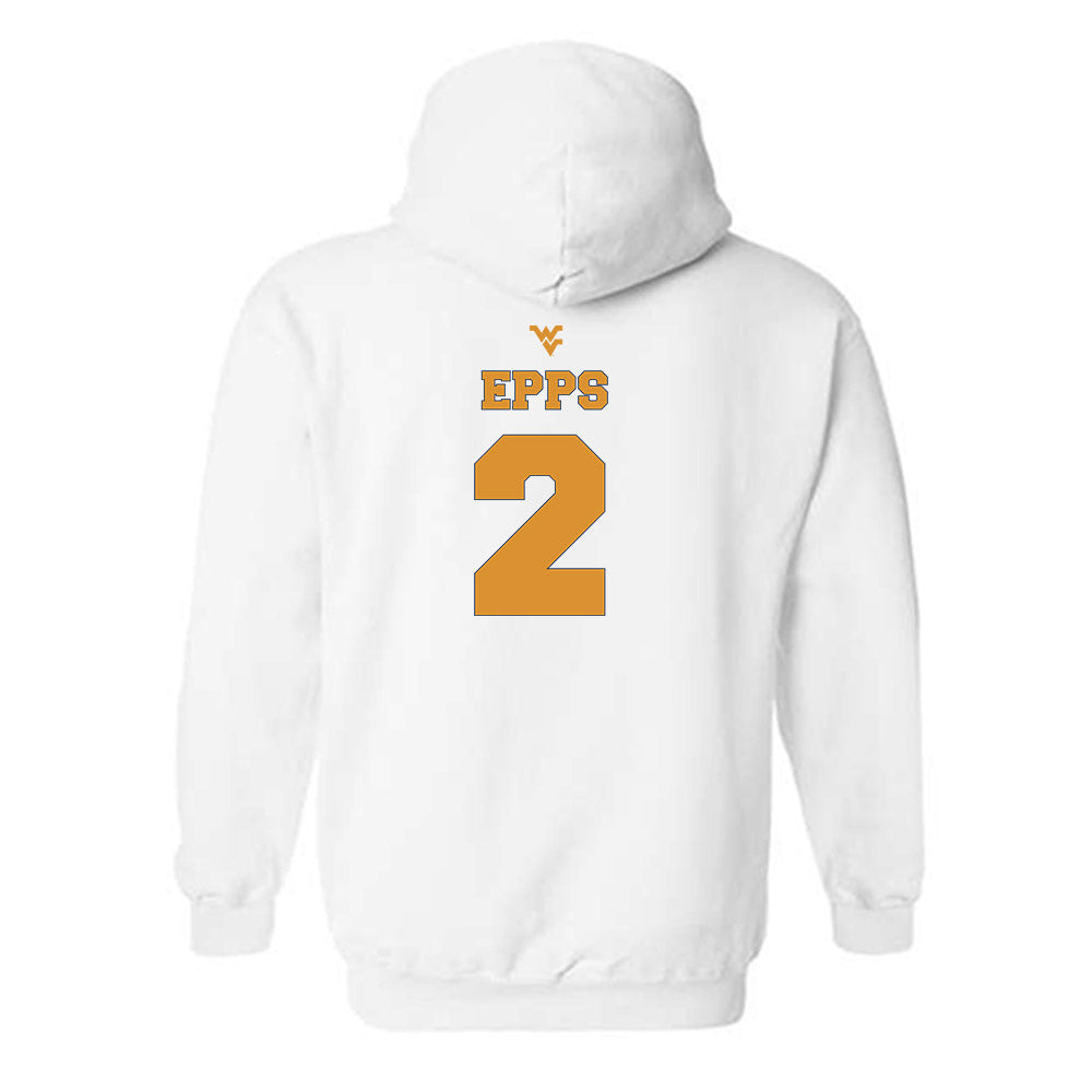 West Virginia - NCAA Football : DJ Epps - Generic Sports Shersey Hooded Sweatshirt-1