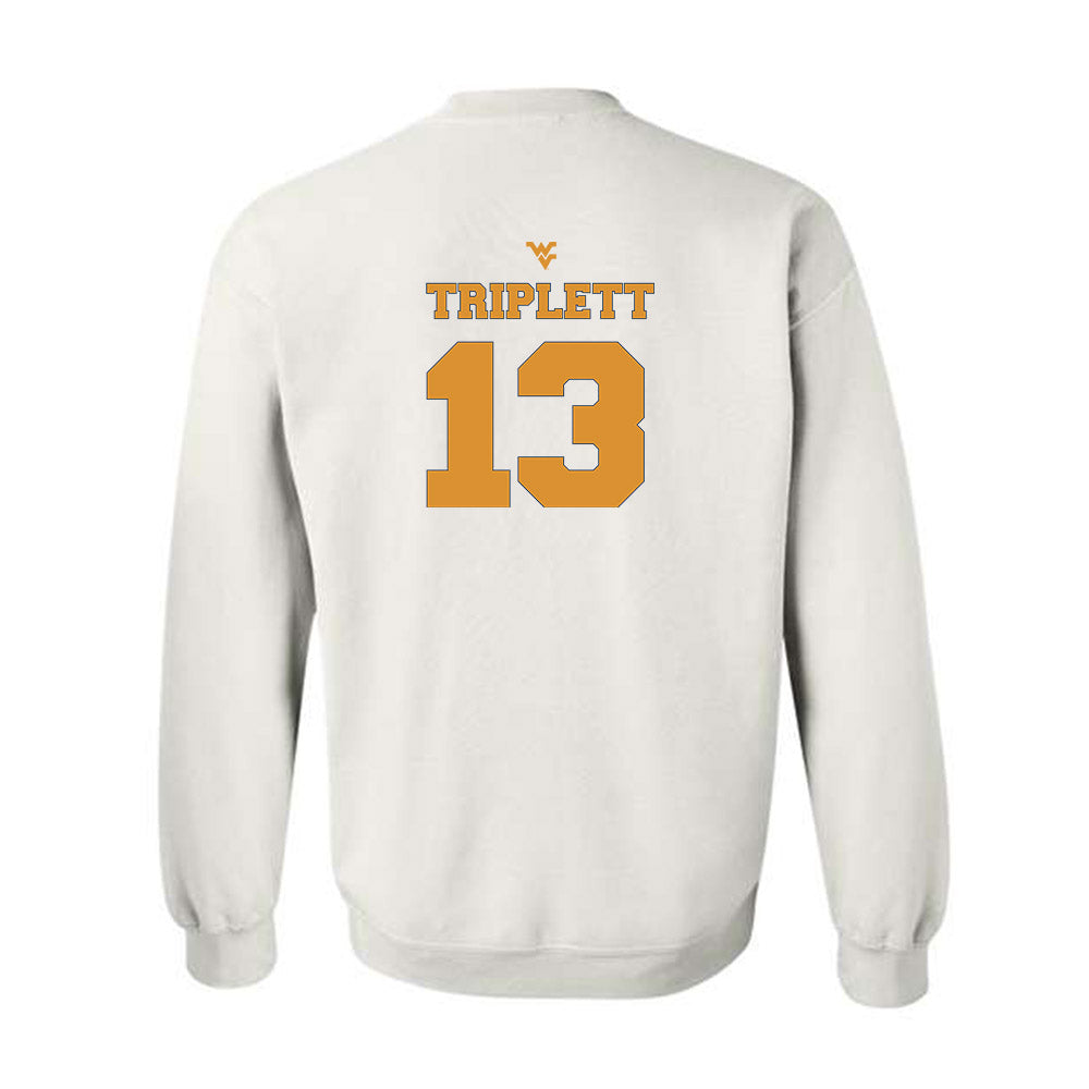 West Virginia - NCAA Football : Kedrick Triplett - Generic Sports Shersey Crewneck Sweatshirt-1