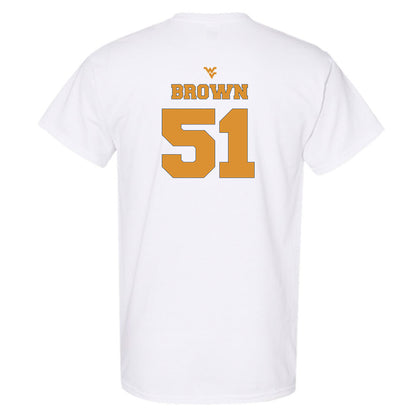 West Virginia - NCAA Football : Taylor Brown - Generic Sports Shersey T-Shirt-1