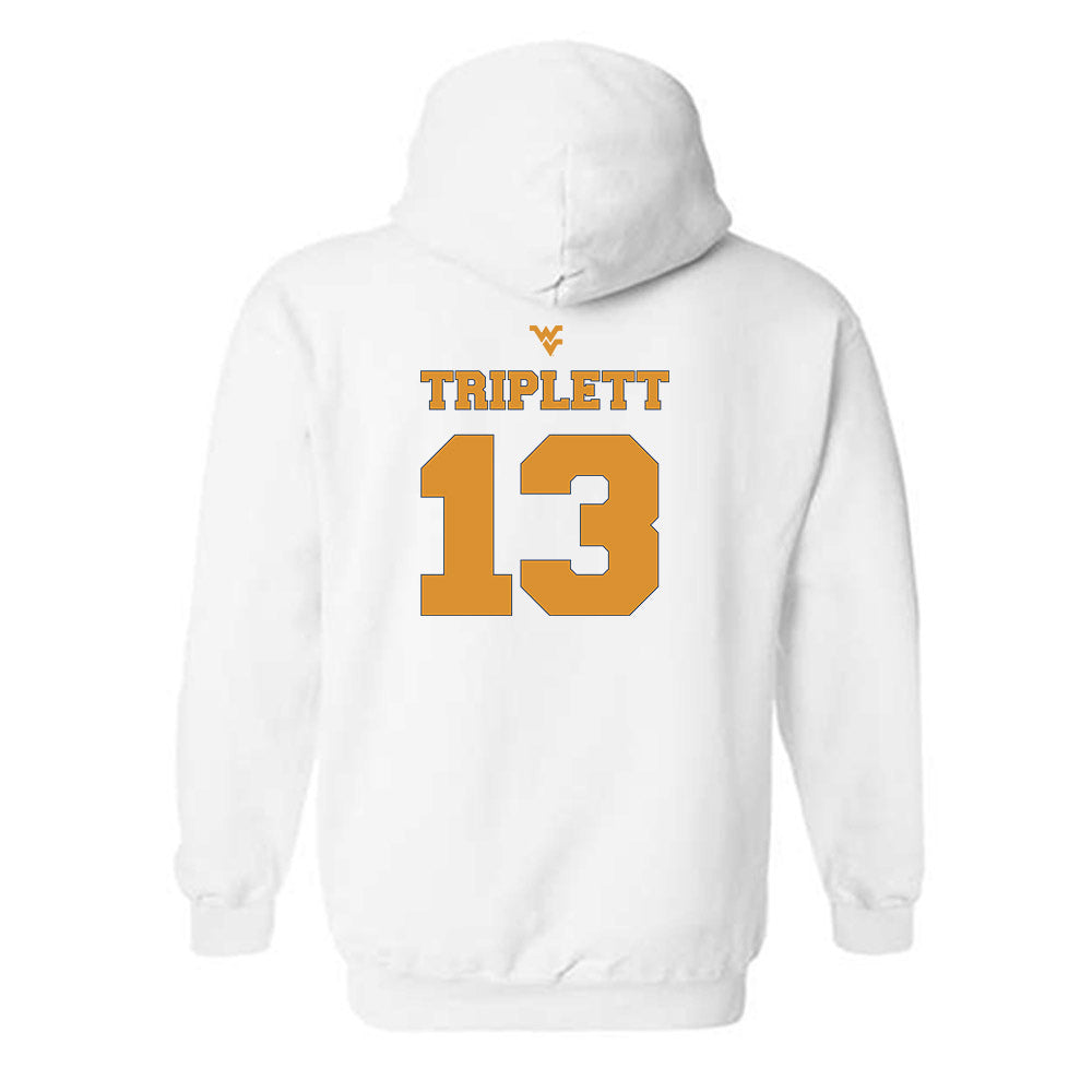 West Virginia - NCAA Football : Kedrick Triplett - Generic Sports Shersey Hooded Sweatshirt-1