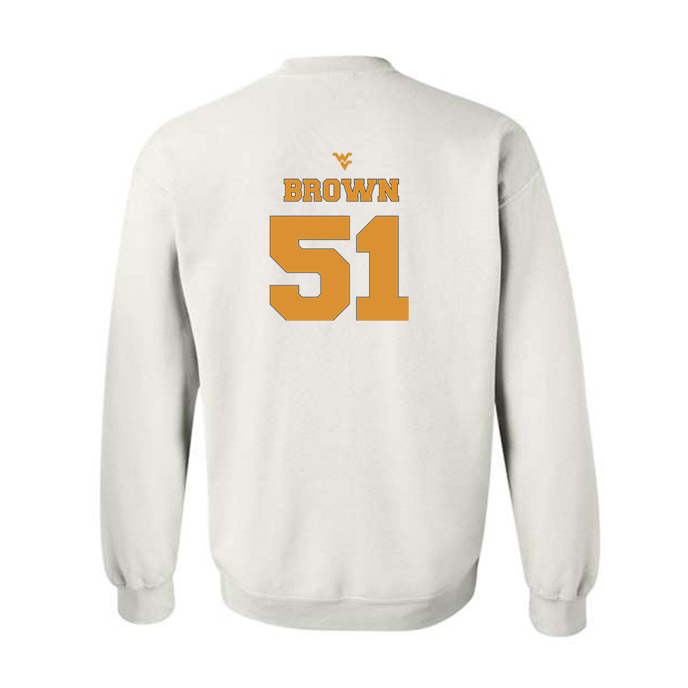 West Virginia - NCAA Football : Taylor Brown - Generic Sports Shersey Crewneck Sweatshirt-1