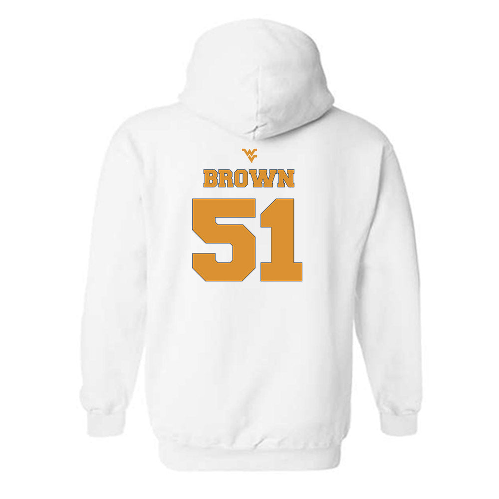 West Virginia - NCAA Football : Taylor Brown - Generic Sports Shersey Hooded Sweatshirt-1