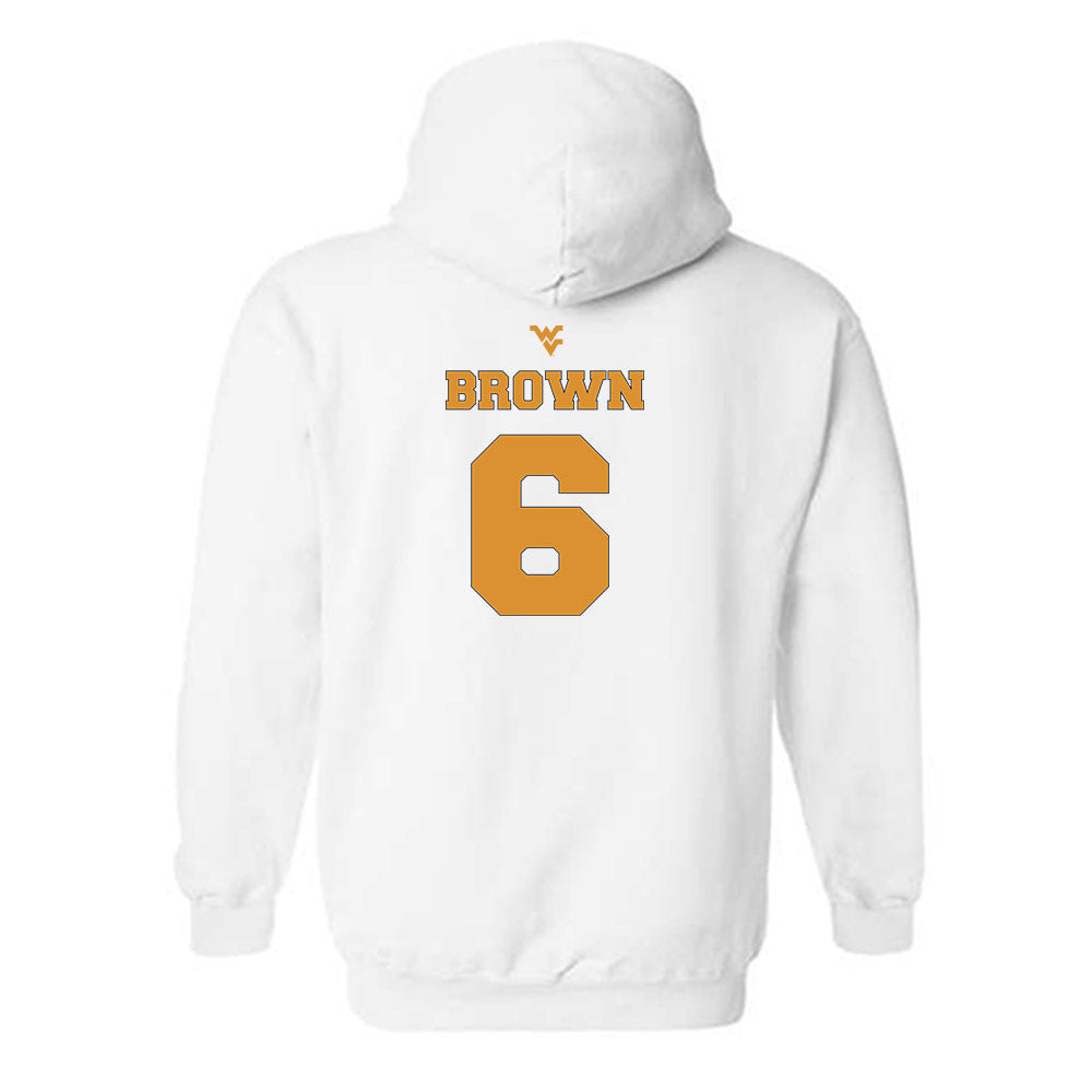 West Virginia - NCAA Football : Max Brown - Generic Sports Shersey Hooded Sweatshirt-1