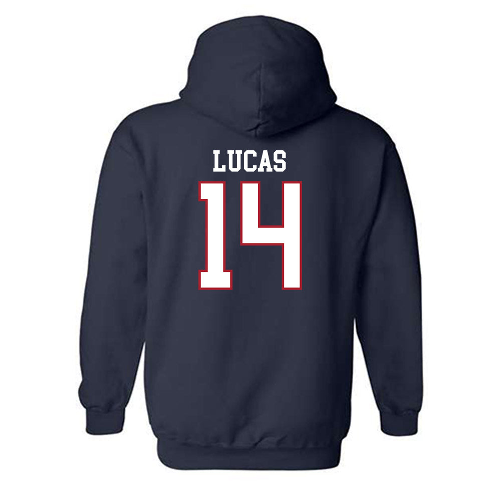Liberty - NCAA Baseball : Jaxon Lucas - Sports Shersey Hooded Sweatshirt-1